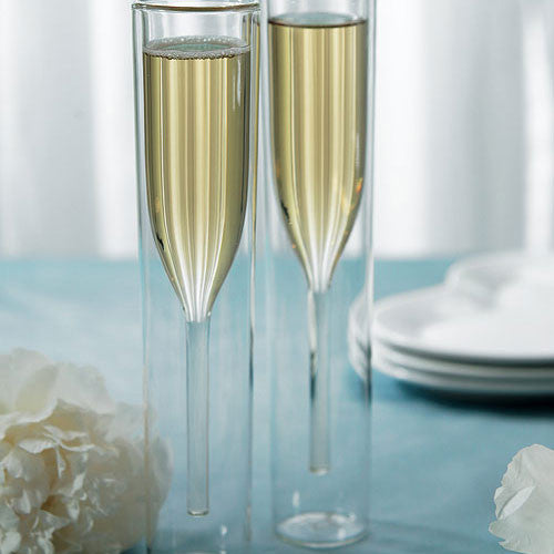 Hollow Stem Wedding Champagne Flutes