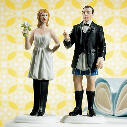 Bride "In Charge" and Groom "Not In Charge" Cake Toppers Bride in Charge "Wearing the Pants" Figurine