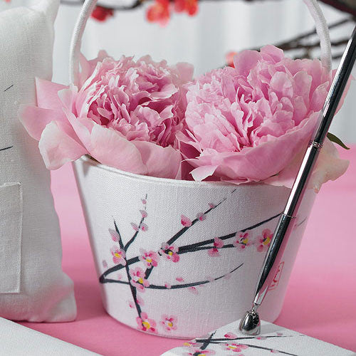 Cherry Blossom Flower Girl Basket