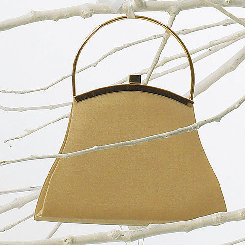 Modern Metal Handle Evening Bag I Like Ivory