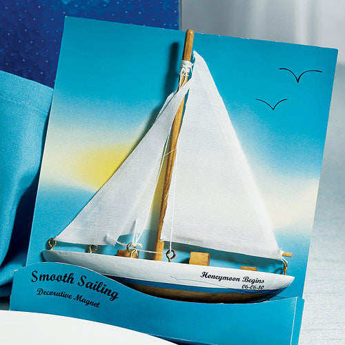 Smooth Sailing Sailboat Magnet Gift Favor