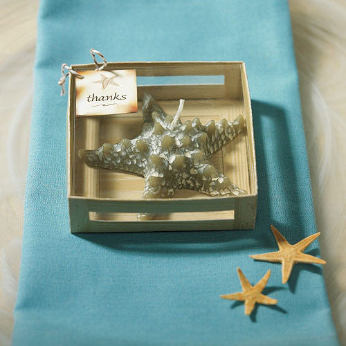 Miniature Starfish Candle in Gift Packaging Favor
