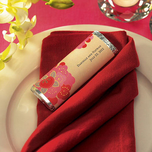 Nut Free Gourmet Milk Chocolate Bar with Personalized Wrapper Silver Foil