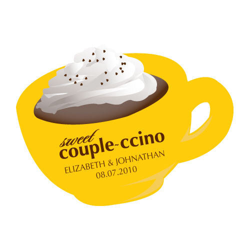 Sweet "Couple-ccino" Shaped Sticker