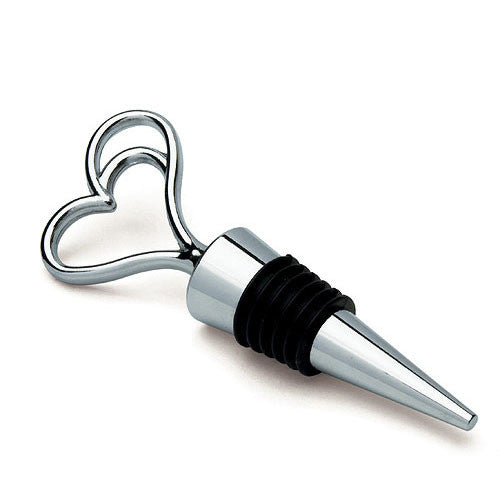 Fused in Love Double Heart Wine Stopper in Gift Packaging