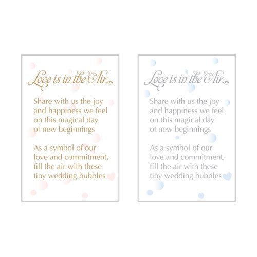 Love is in the Air Bubble Card Bronze And Pink Print
