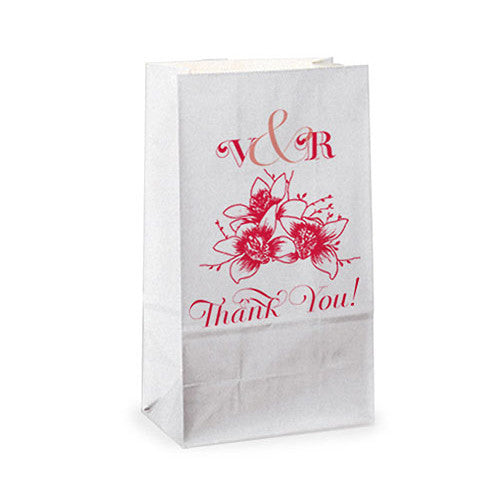 Stylized Orchid Self-standing Printed Goodie Bag Natural Bag