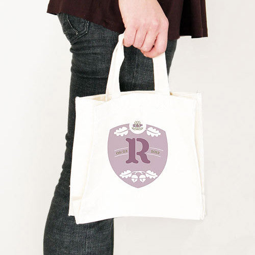 Acorn Monogram Personalized Tote Bag Mini Tote with Gussets