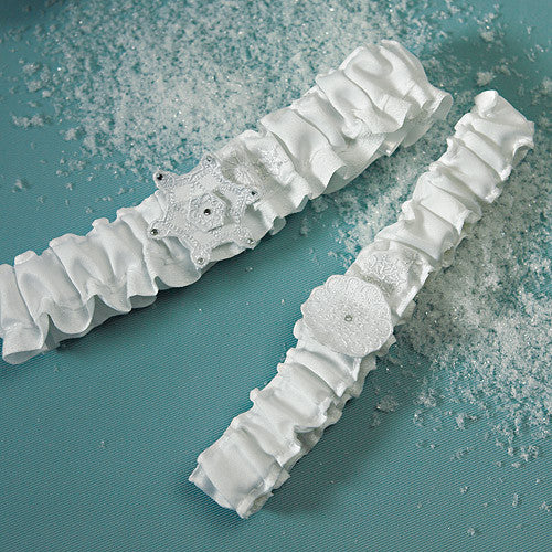 Snowflake Bridal Garter Set