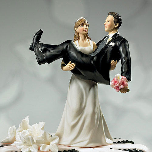 To Have and to Hold - Bride holding Groom Figurine