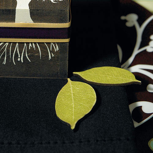 Willow Shaped Wooden Die-cut Leaves in Woods Green