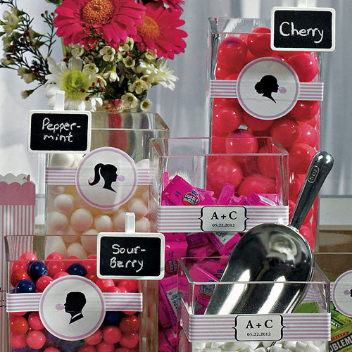 Miniature Rectangular Wooden Black Board Clip with White Wash Finish