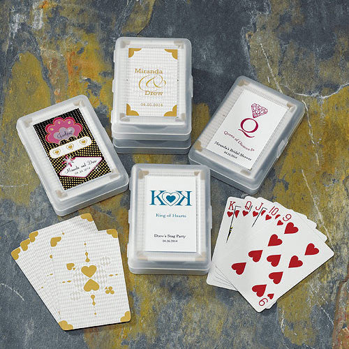 Classic Metallic Gold Playing Cards in Plastic Case