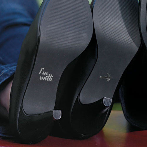 I'm With > "Shoe Talk" Stick on Decals for Shoes
