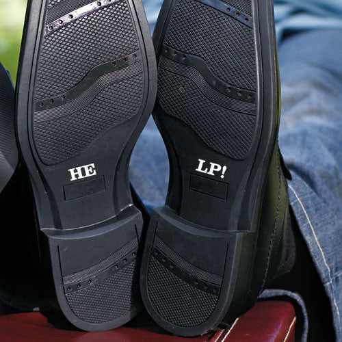 HE LP "Shoe Talk" Stick on Decals for Shoes