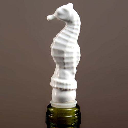 Ceramic Seahorse Bottle Stopper with Gift Packaging