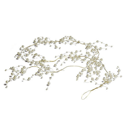Pearl & Vintage Gold Wire Ornamental Garland