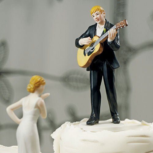 Love Serenade Guitar Playing Groom Figurine
