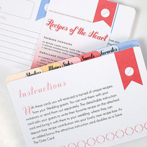 Recipes of the Heart Recipe Cards and Divider Set