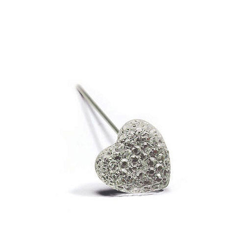 Clear Sparkle Heart on 6 cm Needle