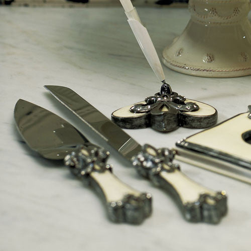 Decorative Fleur De Lis Cake Serving Set