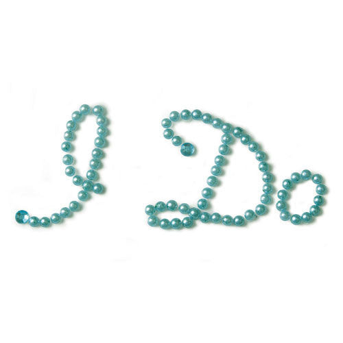 I Do Shoe Talk In Blue Pearls And Crystals