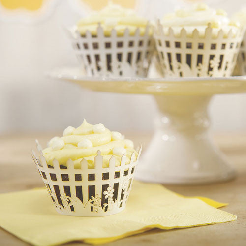 Picturesque Picket Fence Filigree Paper Cupcake Wrappers