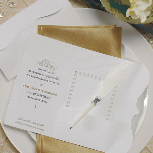 Love Letters Feather Pen Favor