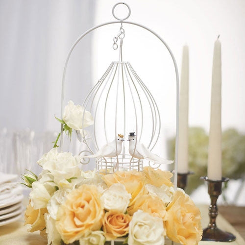 Ornamental Wire Centerpiece With Suspended Wire Tear Drop