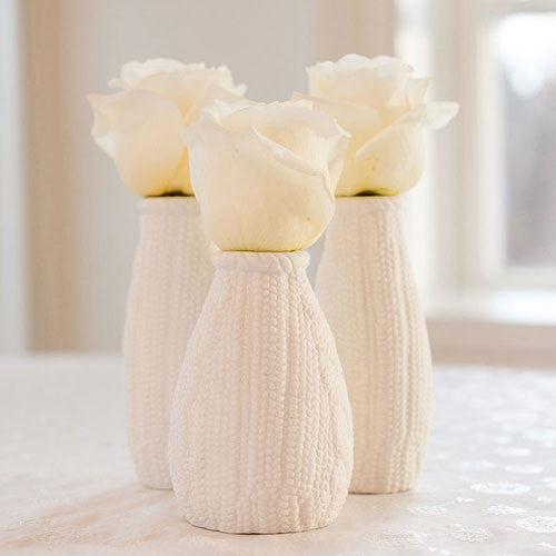 Mini Faux Knit Porcelain Vases