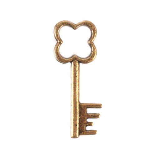 Antique Key Charm Style 1 - Clover